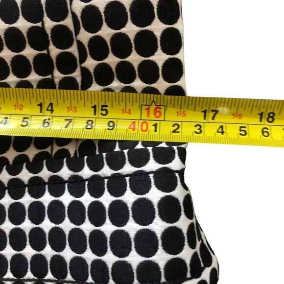Max Edition Classic Black‎ And White Polka Dot Long Line Coat Jacket | Size 4 - Picture 13 of 15